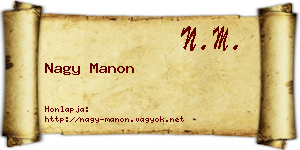 Nagy Manon névjegykártya